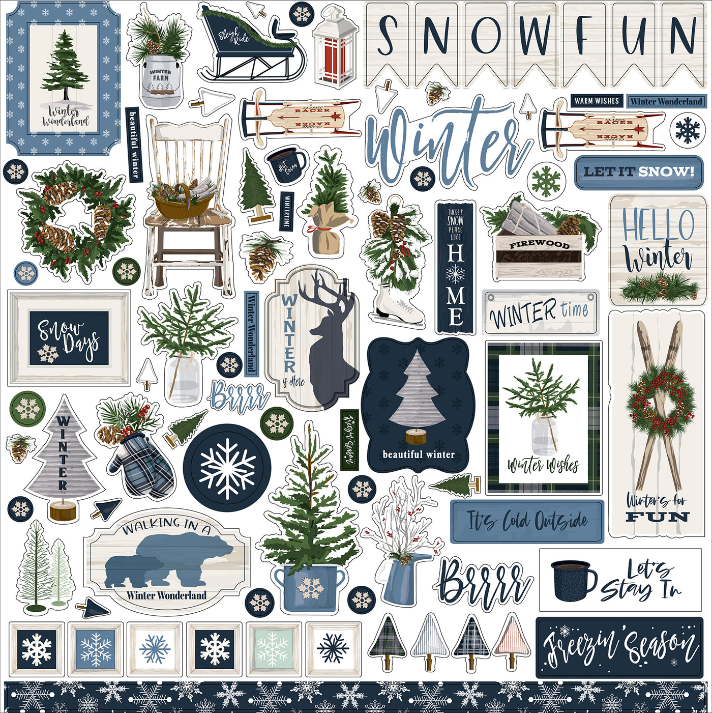 WELCOME WINTER 12x12 Collection Kit - Carta Bella
