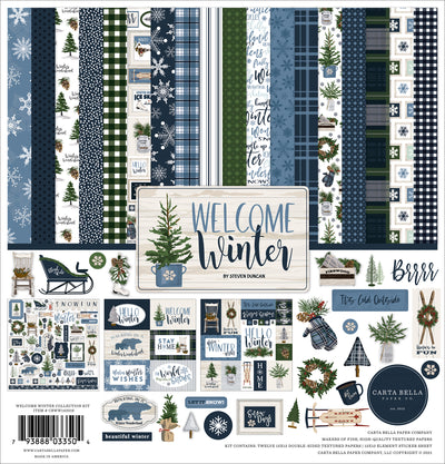 WELCOME WINTER 12x12 Collection Kit - Carta Bella