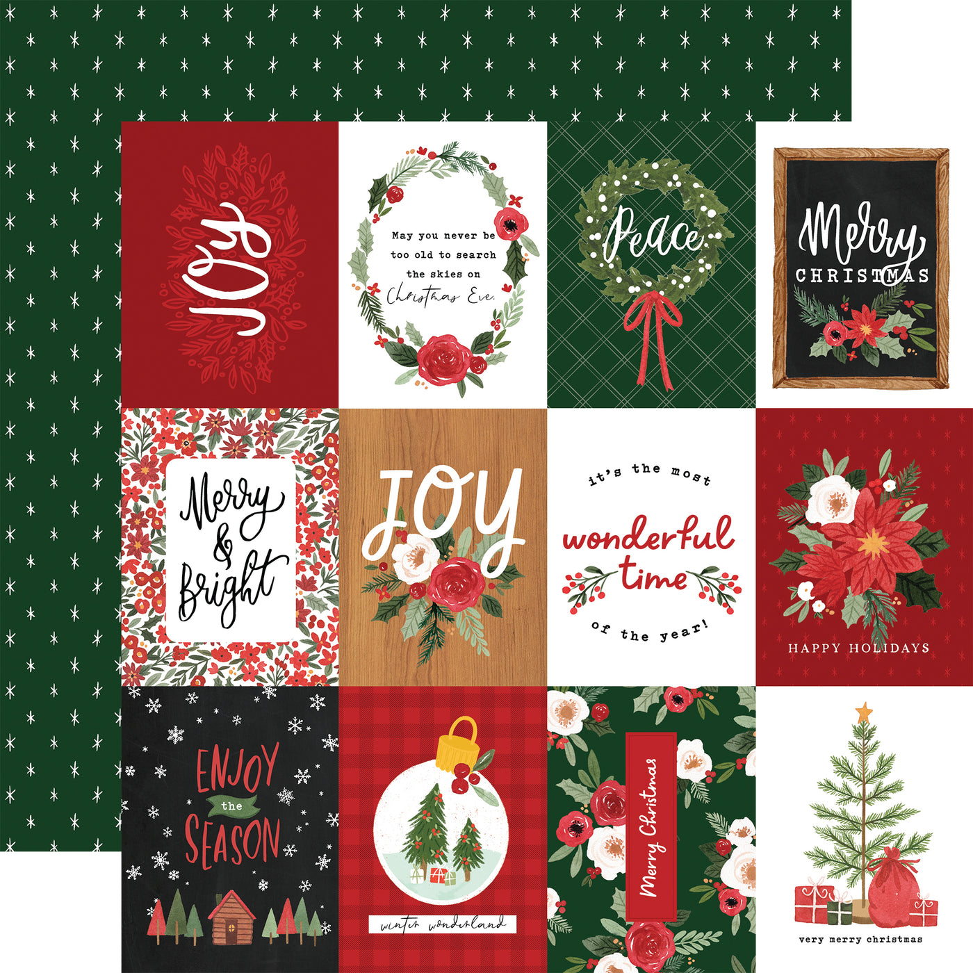 Happy Christmas Collection 3x4 jounaling cards.