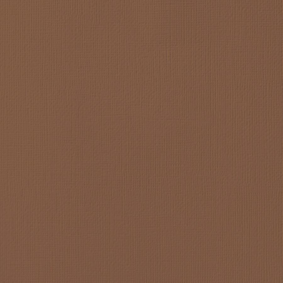 CHOCOLATE brown cardstock - 12x12 inch - 80 lb - textured scrapbook paper - American Crafts