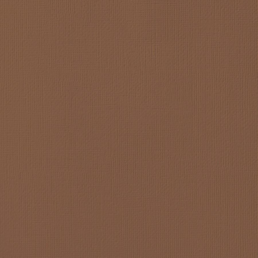 CHOCOLATE brown cardstock - 12x12 inch - 80 lb - textured scrapbook paper - American Crafts