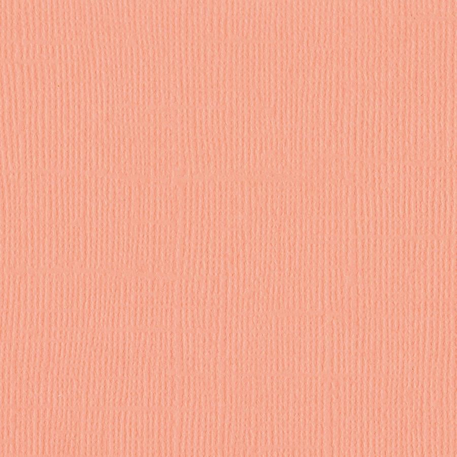 Bazzill Basics CORAL CREAM peach colored cardstock - 12x12 inch - 80 lb - textured scrapbook paper