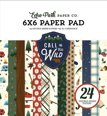 Twenty-four double-sided pages with camping and outdoors theme. 6x6 pad is convenient for card making and papercrafts—archival quality and acid-free.