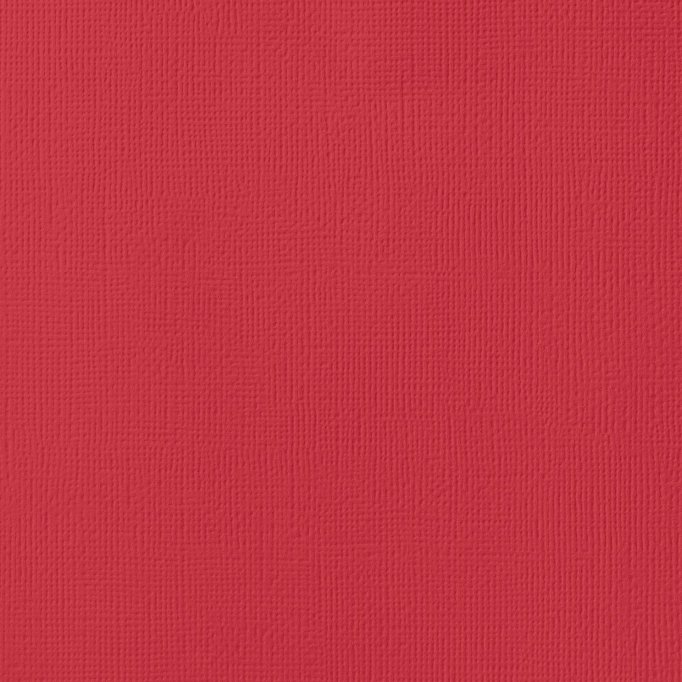 CRIMSON red cardstock -12x12 inch - 80 lb - textured - American Crafts scrapbook paper