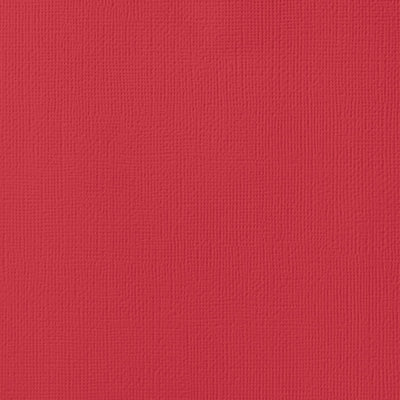 CRIMSON red cardstock -12x12 inch - 80 lb - textured - American Crafts scrapbook paper