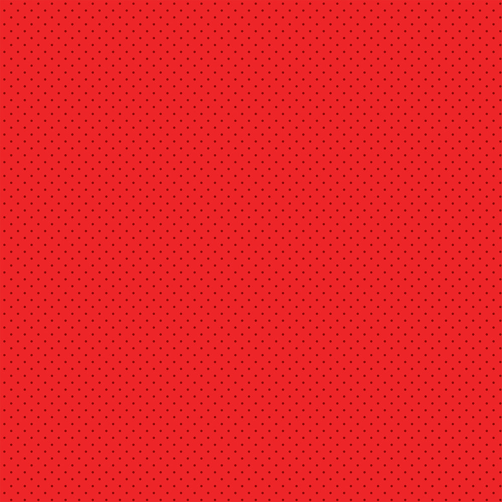 Side B - tiny black polka dots on a red background.
