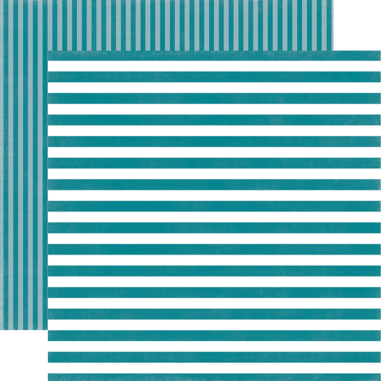 Coastal Crush Stripe 12x12 double-sided cardstock from Echo Park Paper Co.