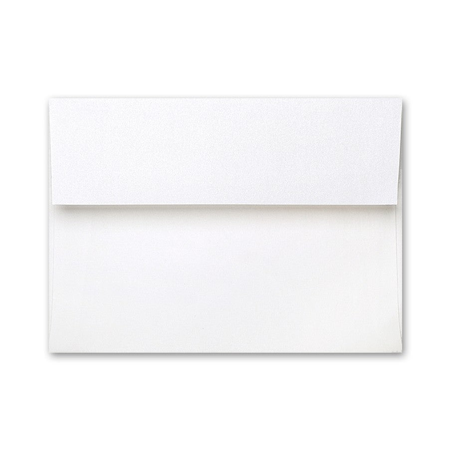 CRYSTAL Stardream Envelope: A white envelope with a standard square flap and a metallic finish.