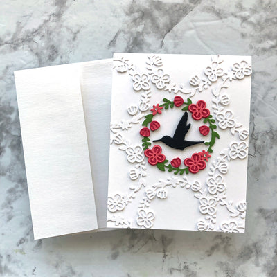 handmade wedding card featuring Stardream cardstock in Crystal