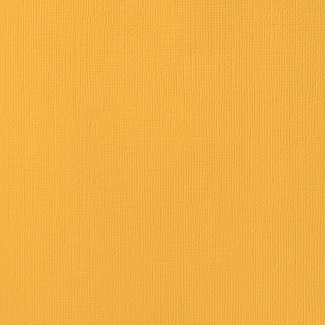 DANDELION yellow cardstock - 12x12 inch - 80 lb - textured scrapbook paper - American Crafts