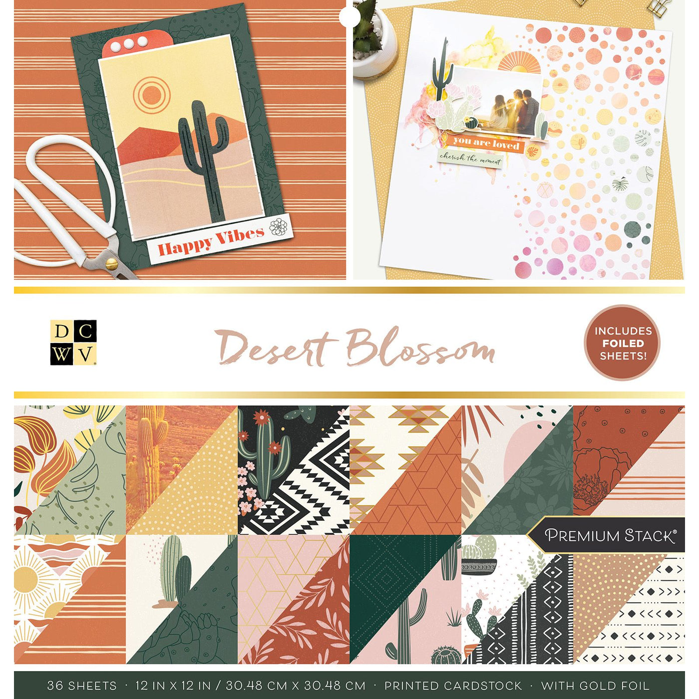Thirty-six sheets of southwestern prints will inspire your paper crafting. Twelve sheets include gold foil accents in the design. 