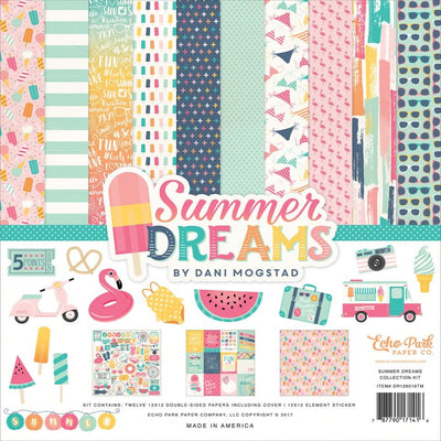 SUMMER DREAMS 12x12 Collection Kit from Echo Park Paper Co. - includes Element Sticker Sheet