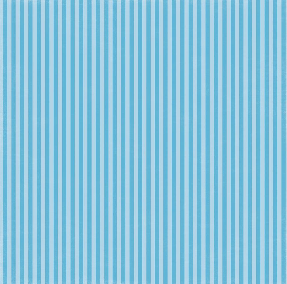 Poolside Stripe 12x12 cardstock from Echo Park Paper - blue and white - reverse side