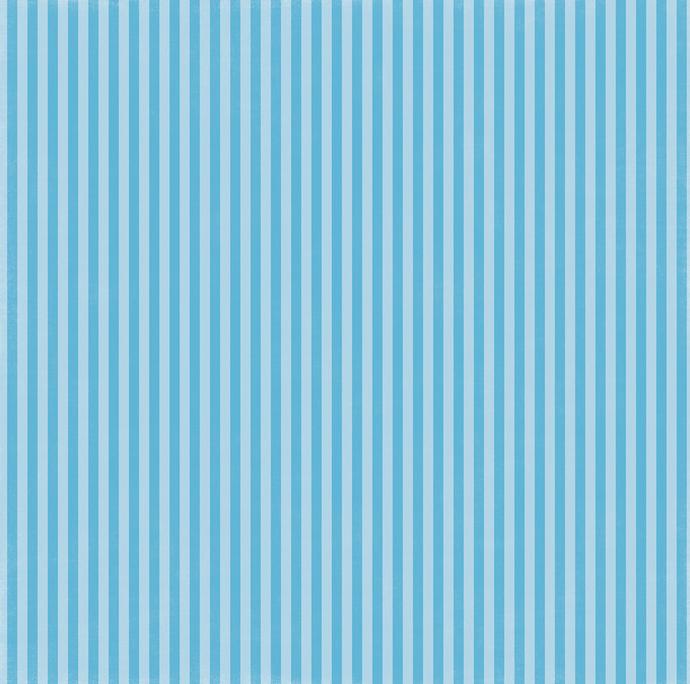 Poolside Stripe 12x12 cardstock from Echo Park Paper - blue and white - reverse side