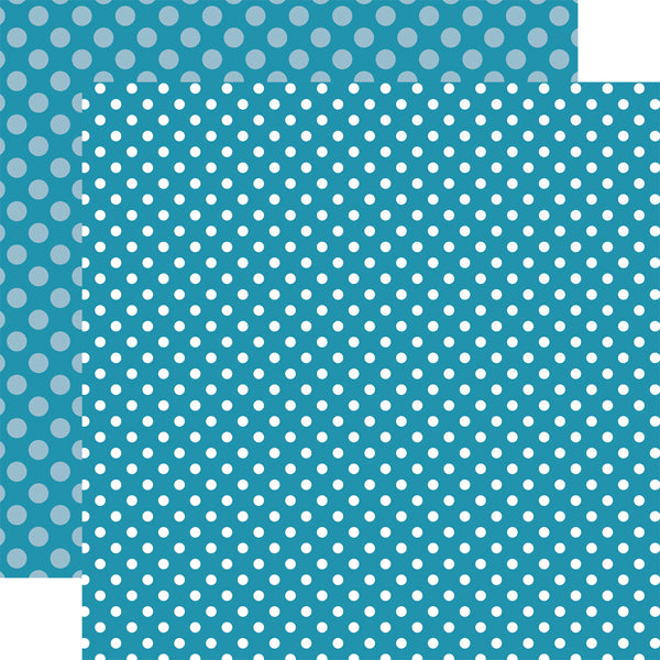 SPLASH DOT aqua blue 12x12 patterned cardstock from Echo Park Paper Co.