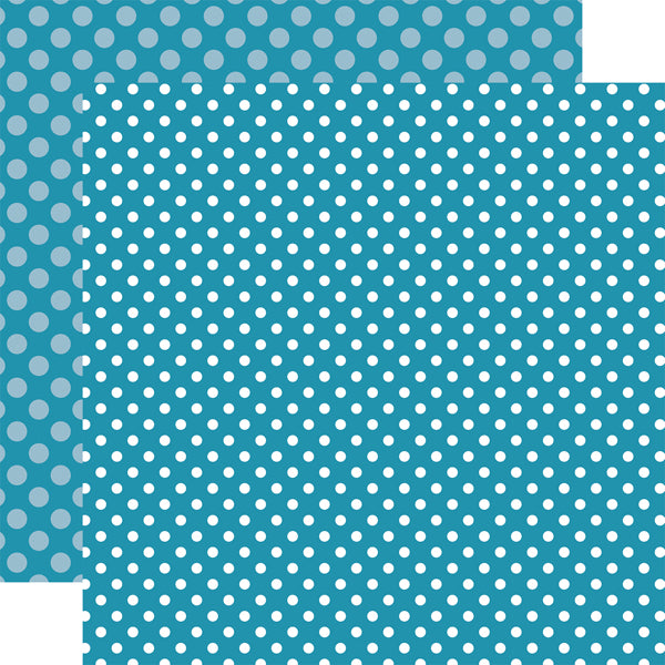 SPLASH DOT aqua blue 12x12 patterned cardstock from Echo Park Paper Co.