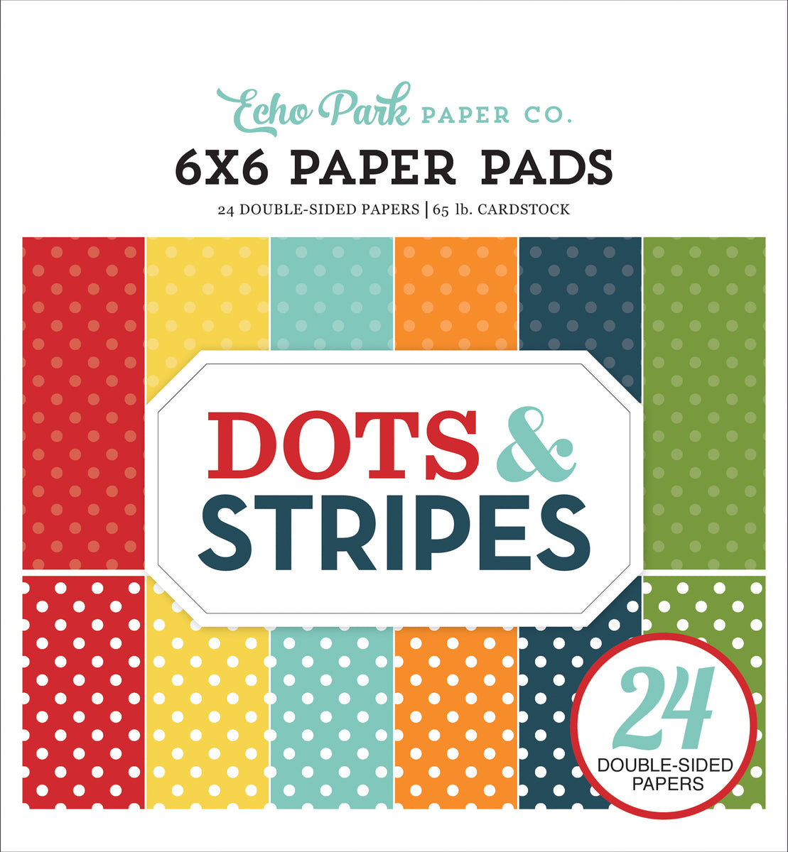 Summer Dots - 6x6 paper pad with 24 double-sided sheets - Echo Park Paper
