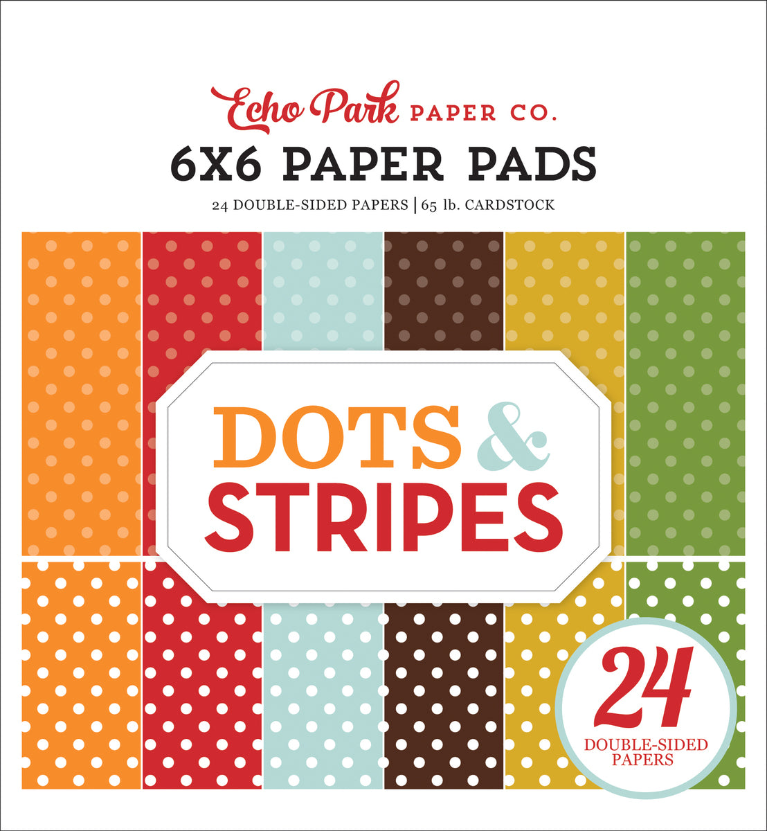 Fall Dots - 6x6 paper pad with 24 double-sided sheets - Echo Park Paper