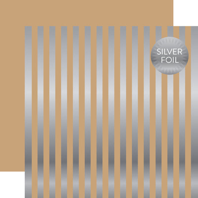 SILVER FOIL STRIPES - 12x12 Paper Pack - Echo Park