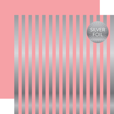 SILVER FOIL STRIPES - 12x12 Paper Pack - Echo Park