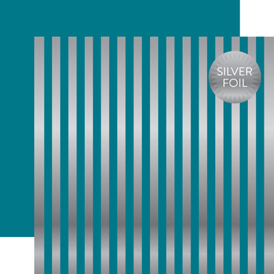 SILVER FOIL STRIPES - 12x12 Paper Pack - Echo Park