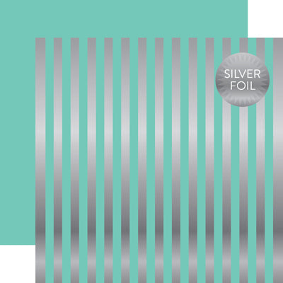 SILVER FOIL STRIPES - 12x12 Paper Pack - Echo Park