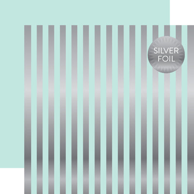 SILVER FOIL STRIPES - 12x12 Paper Pack - Echo Park