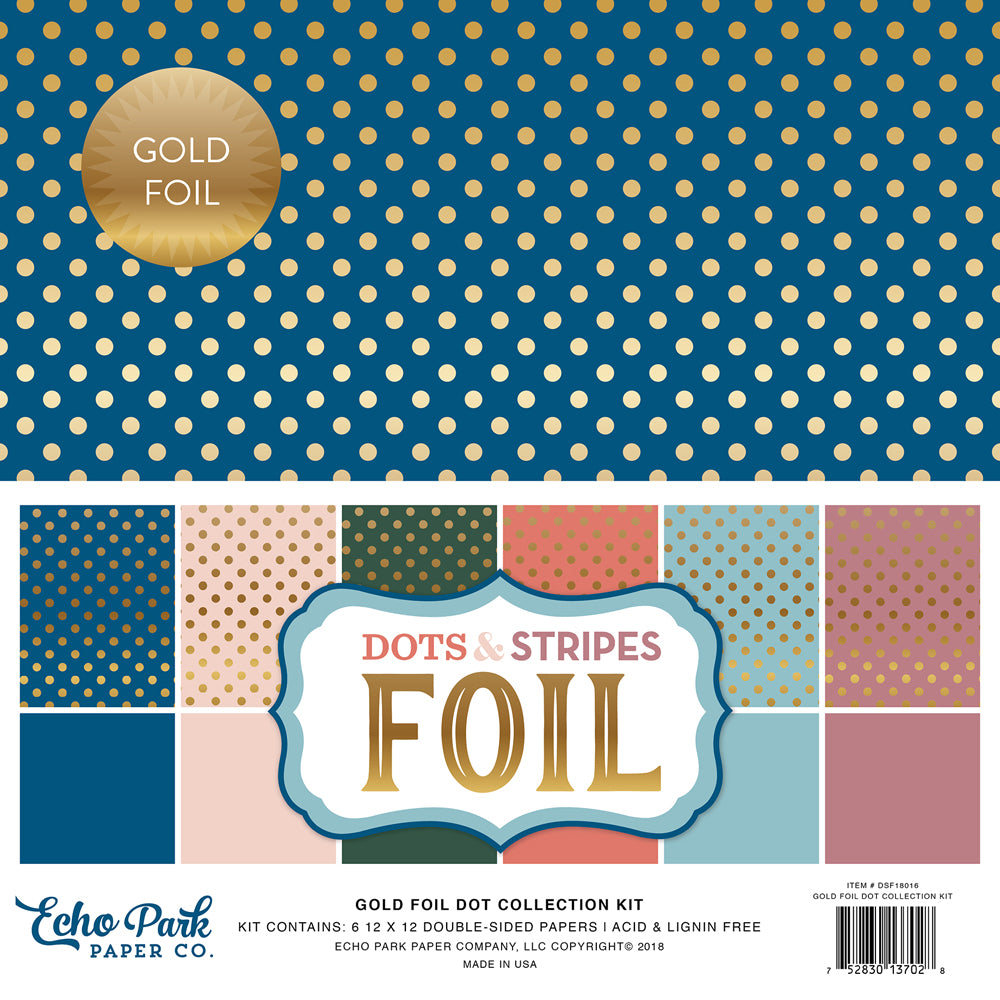 GOLD FOIL DOT 12x12 Collection Kit from Echo Park Paper Co.
