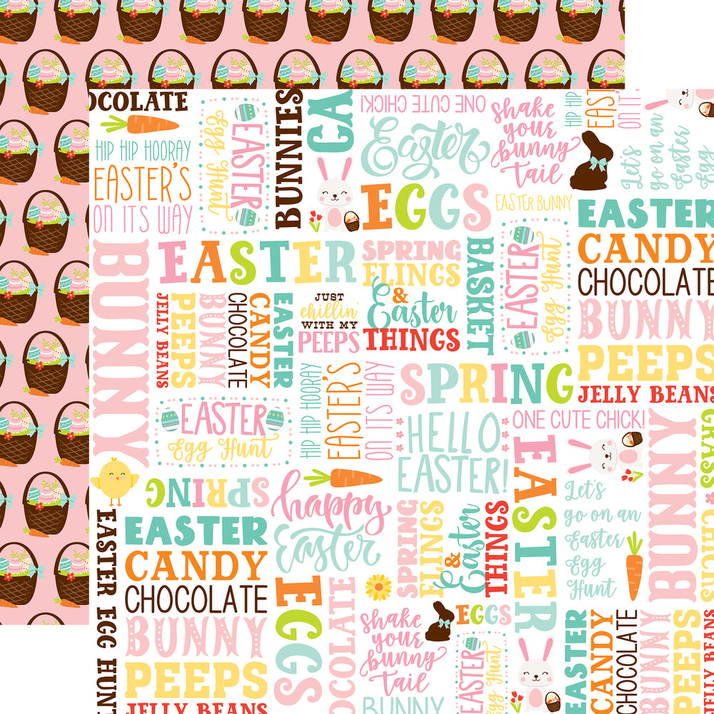 HELLO EASTER 12x12 double-sided cardstock from Echo Park Paper Co.