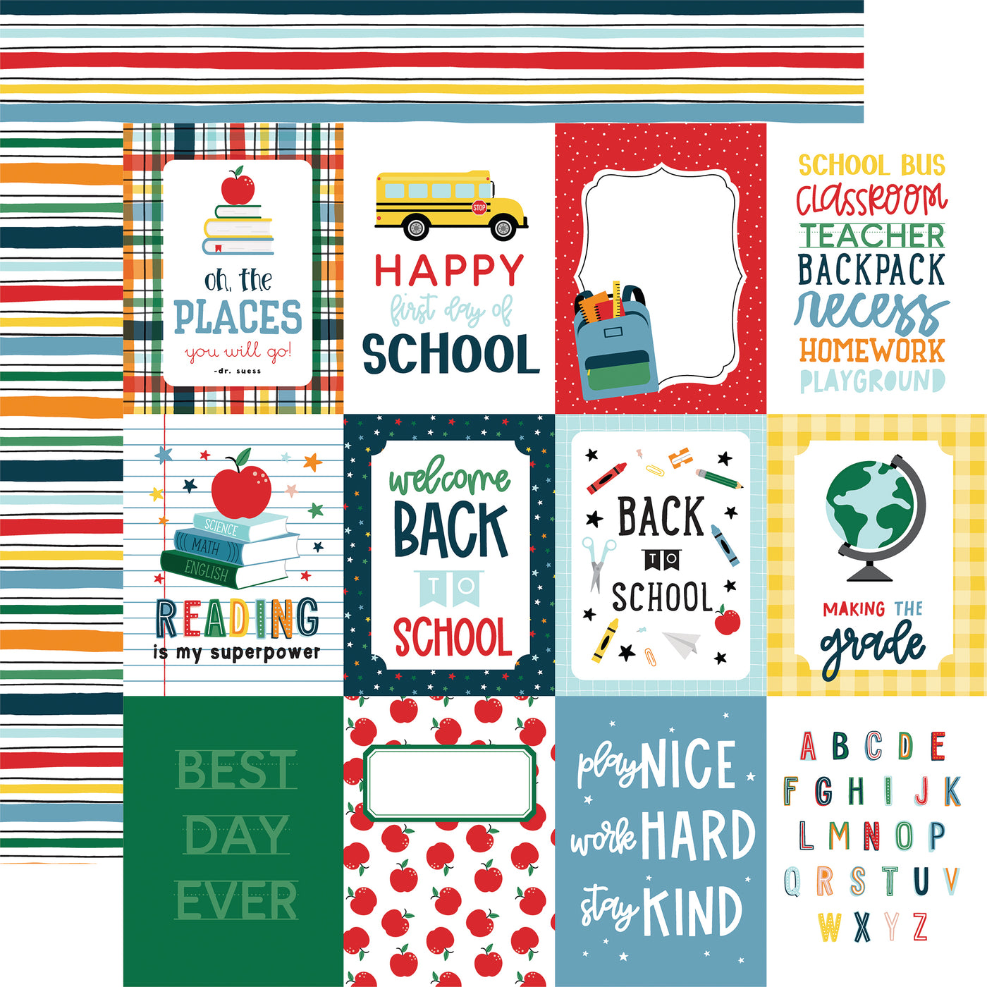 FIRST DAY OF SCHOOL 12x12 Collection Kit - Echo Park