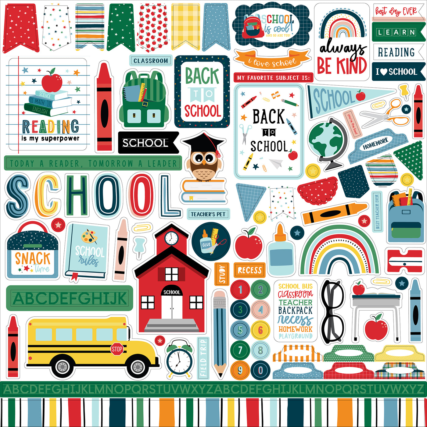 FIRST DAY OF SCHOOL 12x12 Collection Kit - Echo Park