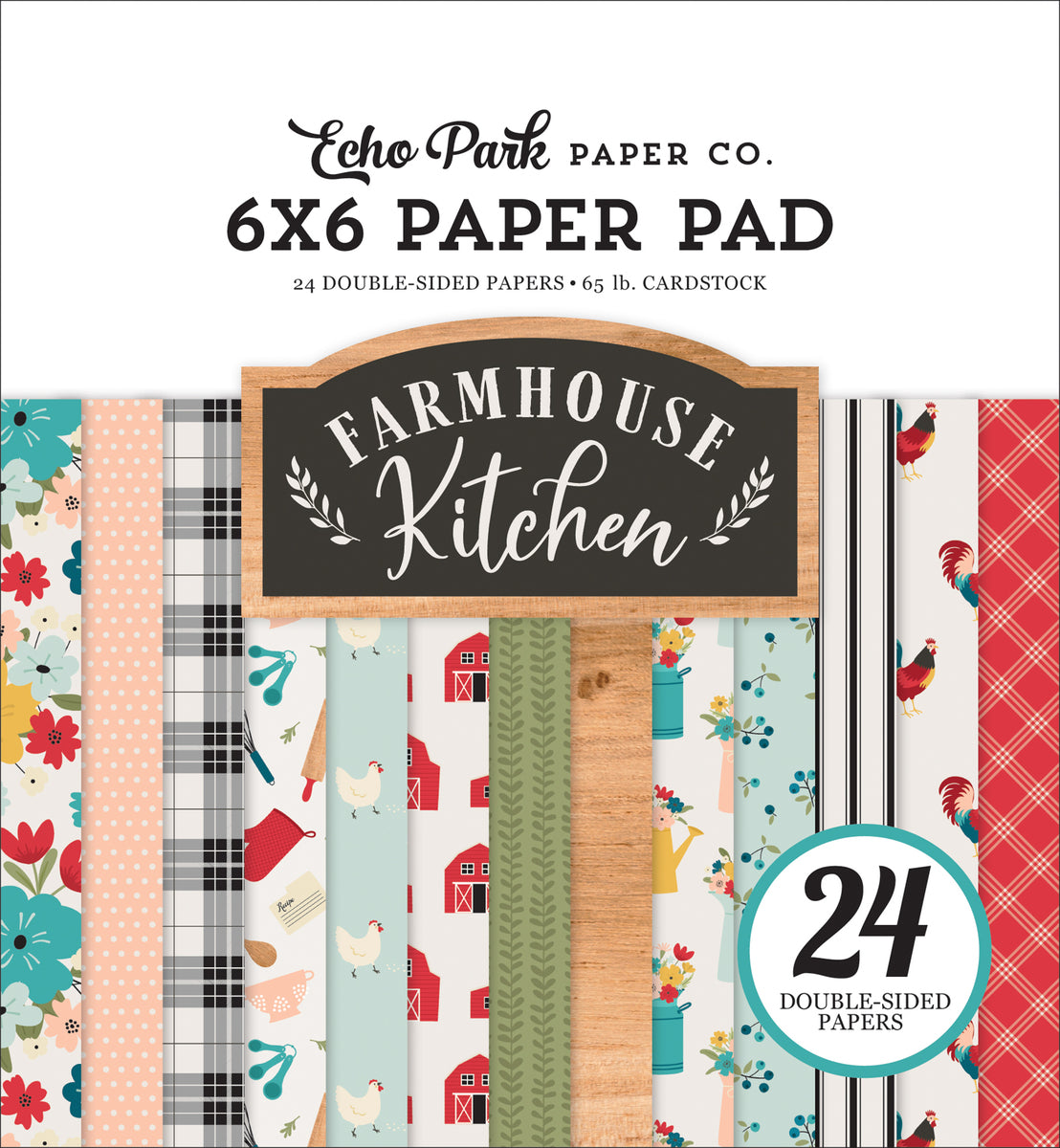 Farmhouse Kitchen - 6x6 paper pad with 24 double-sided sheets - Echo Park Paper