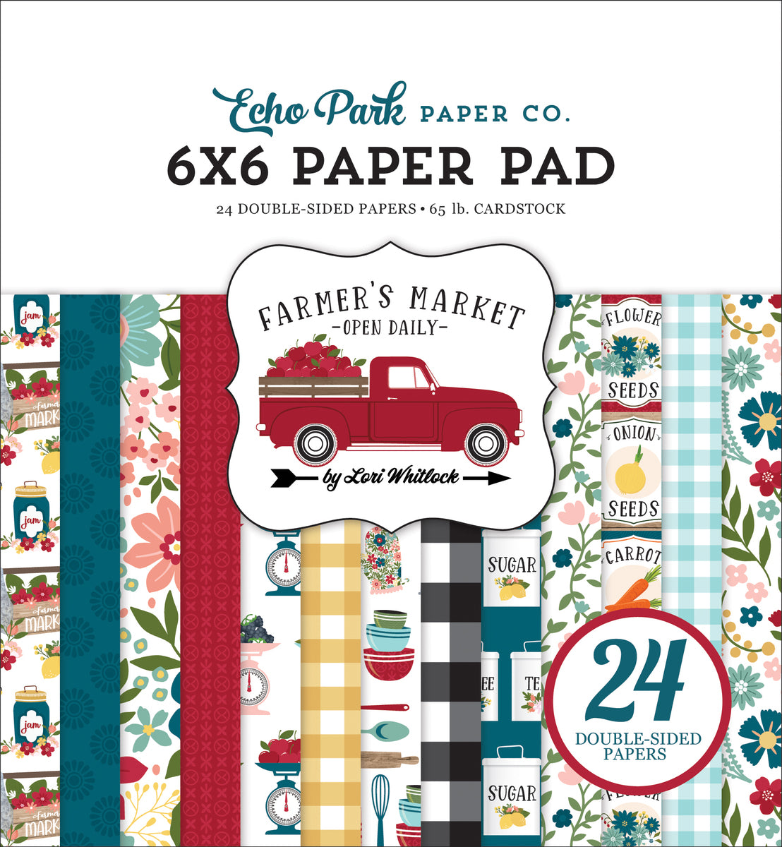 Farmer's Market 6x6 patterned paper pad from Echo Park Paper