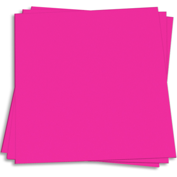 FIREBALL FUCHSIA - hot pink 12x12 smooth cardstock - Neenah Astrobrights collection