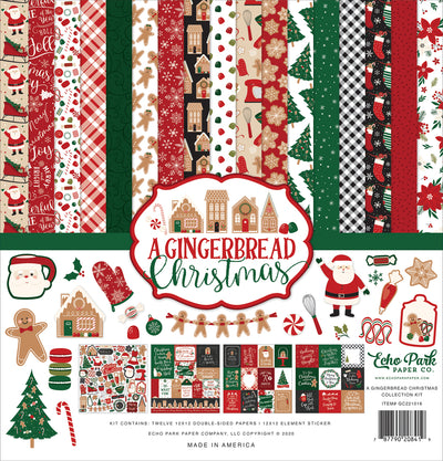 Gingerbread Christmas - 12x12 patterned papers with 12x12 element sticker - Echo Park Paper 