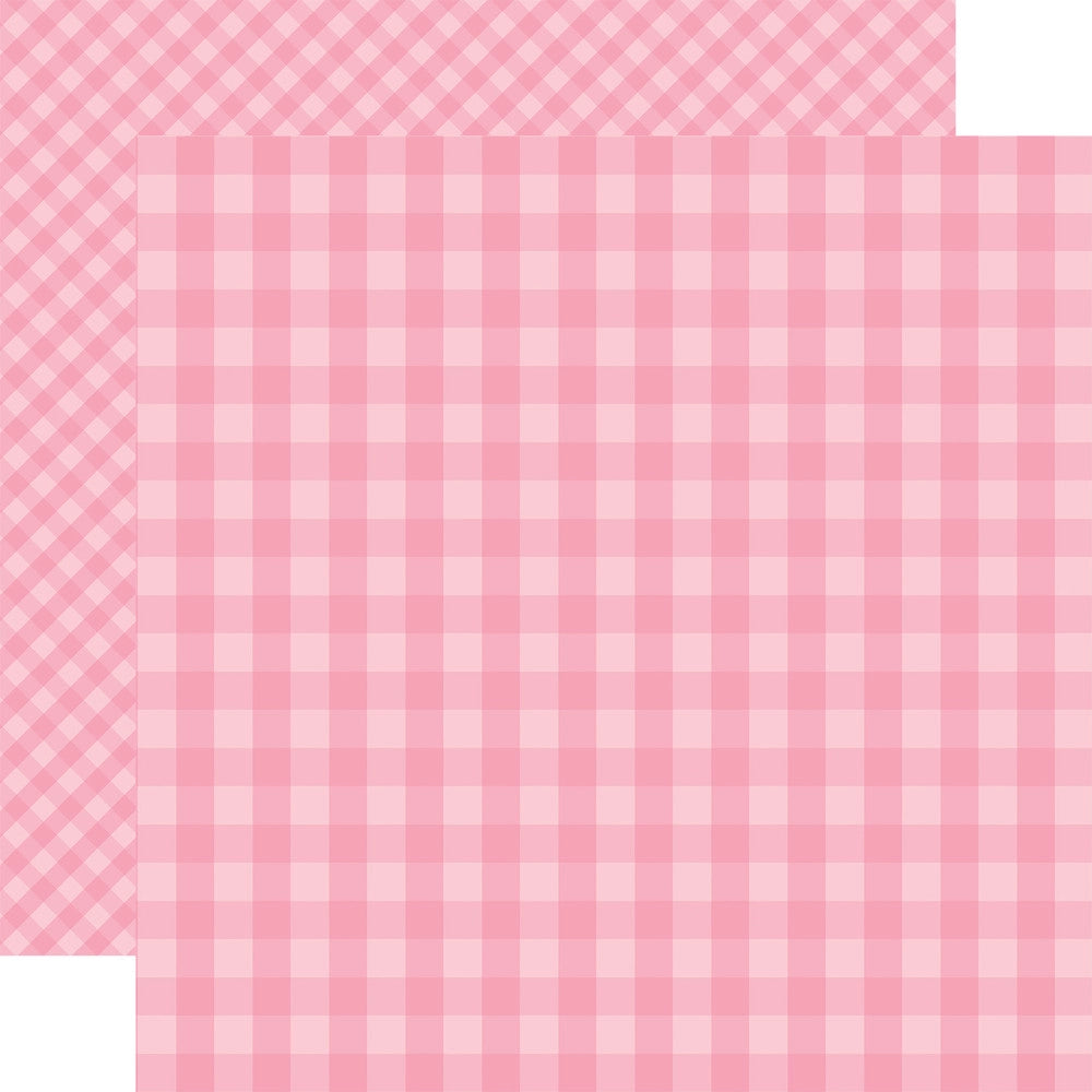 Multi-Colored (Side A - raspberry pink gingham pattern, Side B - raspberry pink gingham with smaller, diagonal pattern)