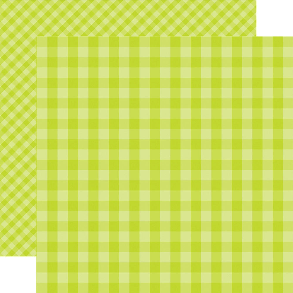 Multi-Colored (Side A - key lime gingham pattern, Side B - key lime gingham with smaller, diagonal pattern)