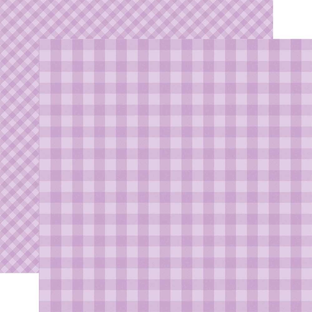 Multi-Colored (Side A - lavender gingham pattern, Side B - lavender gingham with smaller, diagonal pattern)