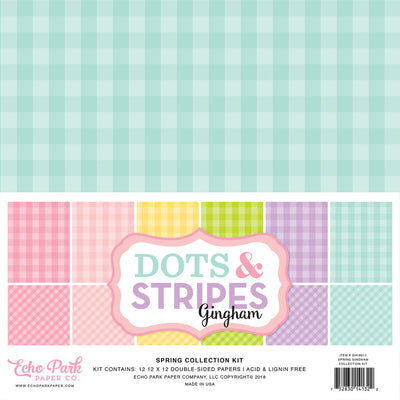 SPRING GINGHAM 12x12 Page Collection Kit by Echo Park Paper Co.