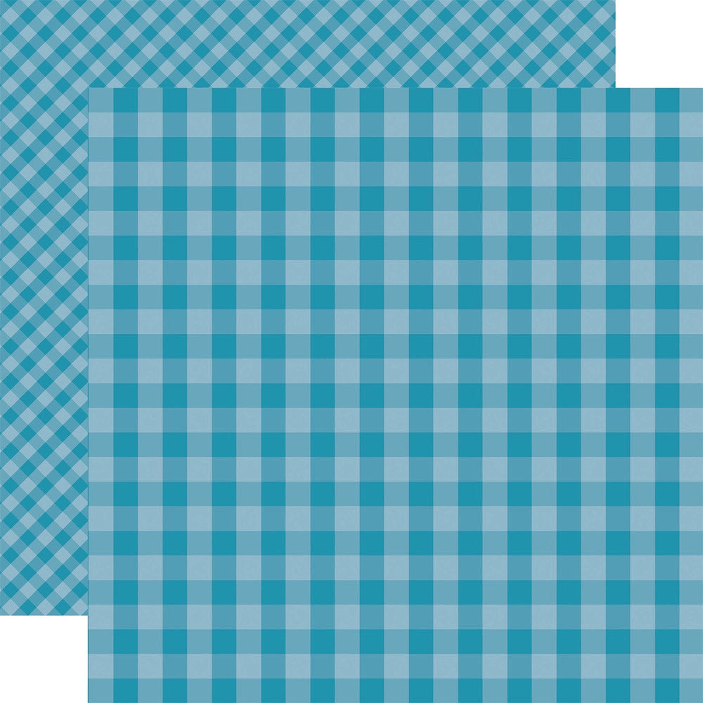 Multi-Colored (Side A - blue gingham pattern, Side B - blue gingham with smaller, diagonal pattern)
