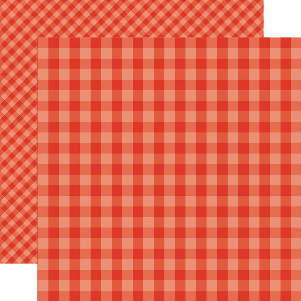 Multi-Colored (Side A - red gingham pattern, Side B - red gingham with smaller, diagonal pattern)