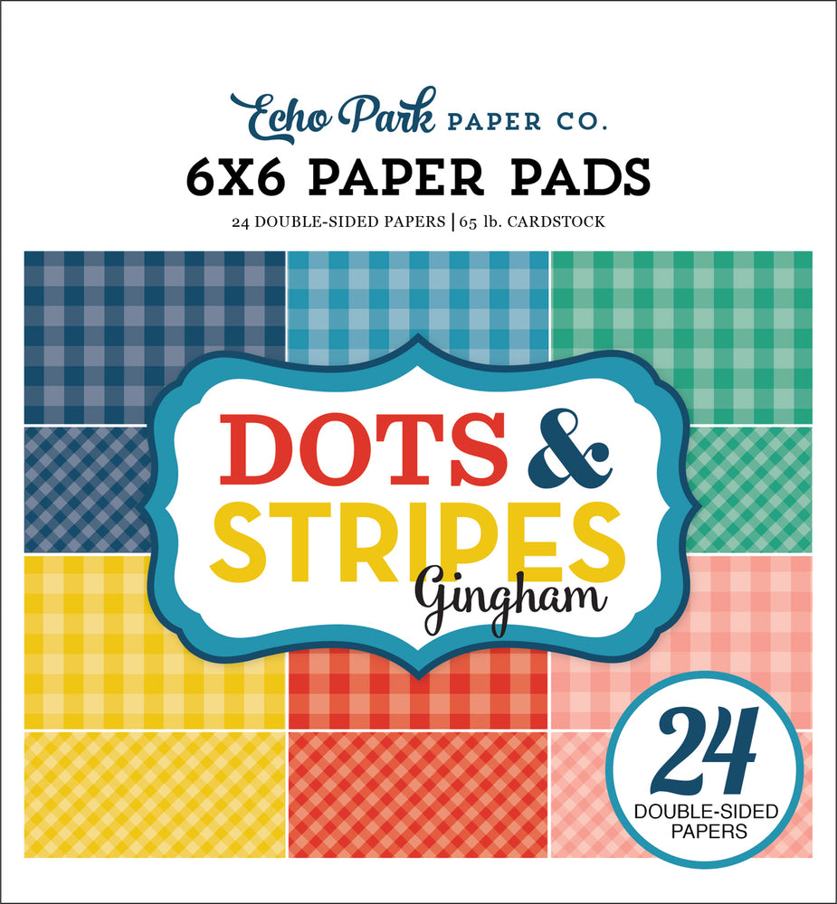 SUMMER GINGHAM 6x6 Paper Pad with 24 double-sided pages by Echo Park Paper Co.