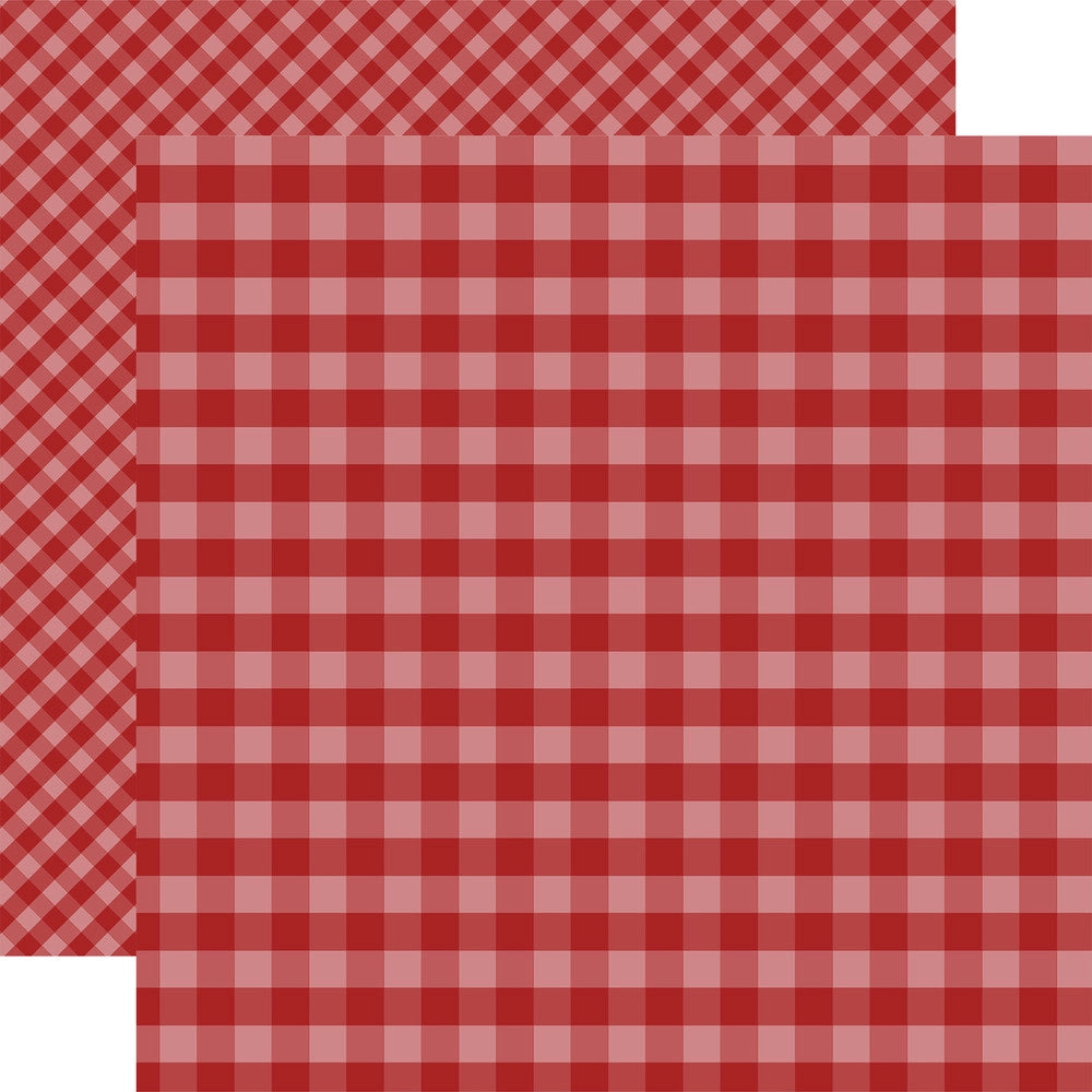 Multi-Colored (Side A - red gingham pattern, Side B - red gingham with smaller, diagonal pattern)