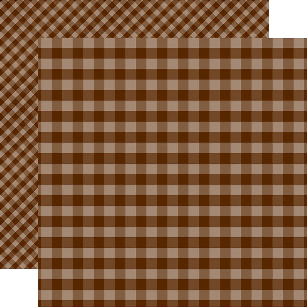 Multi-Colored (Side A - brown gingham pattern, Side B - brown gingham with smaller, diagonal pattern)