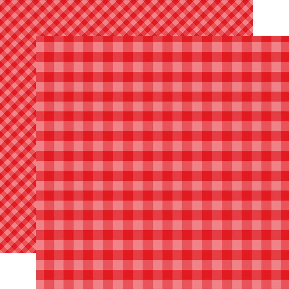 Multi-Colored (Side A - red gingham pattern, Side B - red gingham with smaller, diagonal pattern)