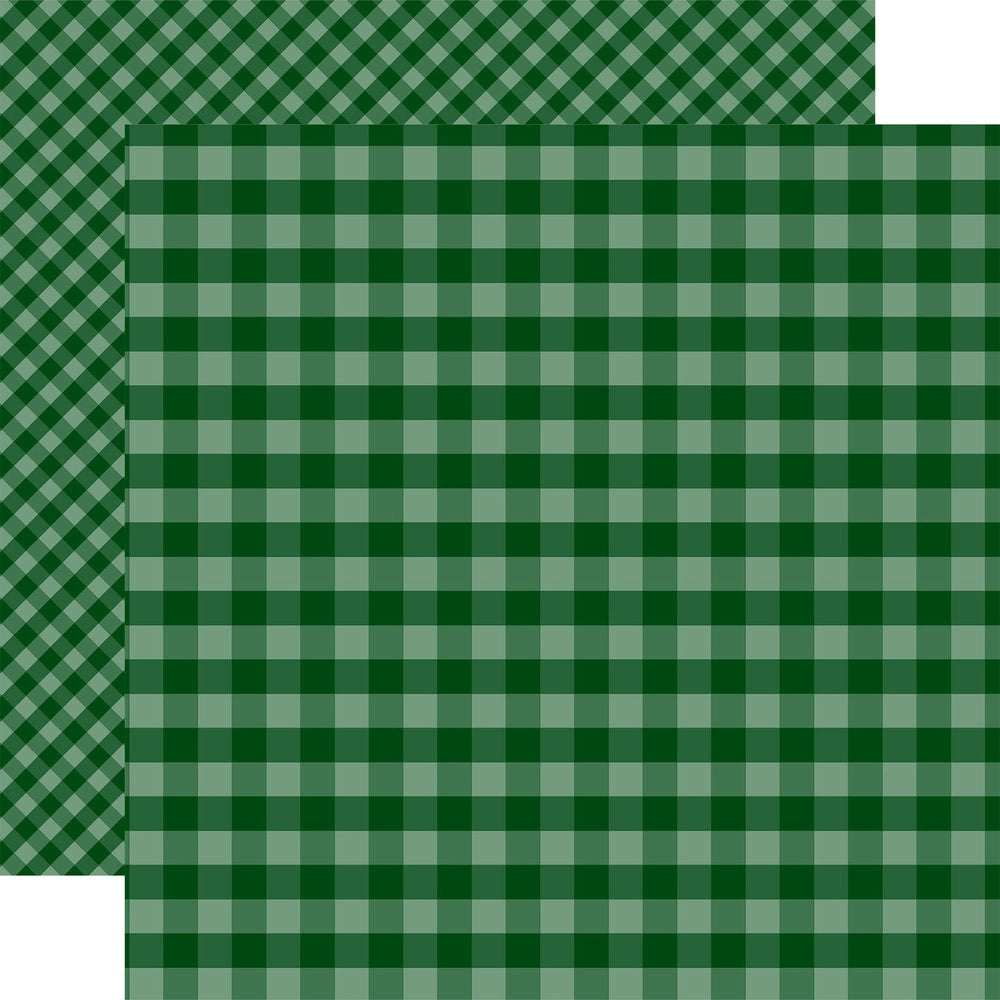 Multi-Colored (Side A - dark green gingham pattern, Side B - dark green gingham with smaller, diagonal pattern)