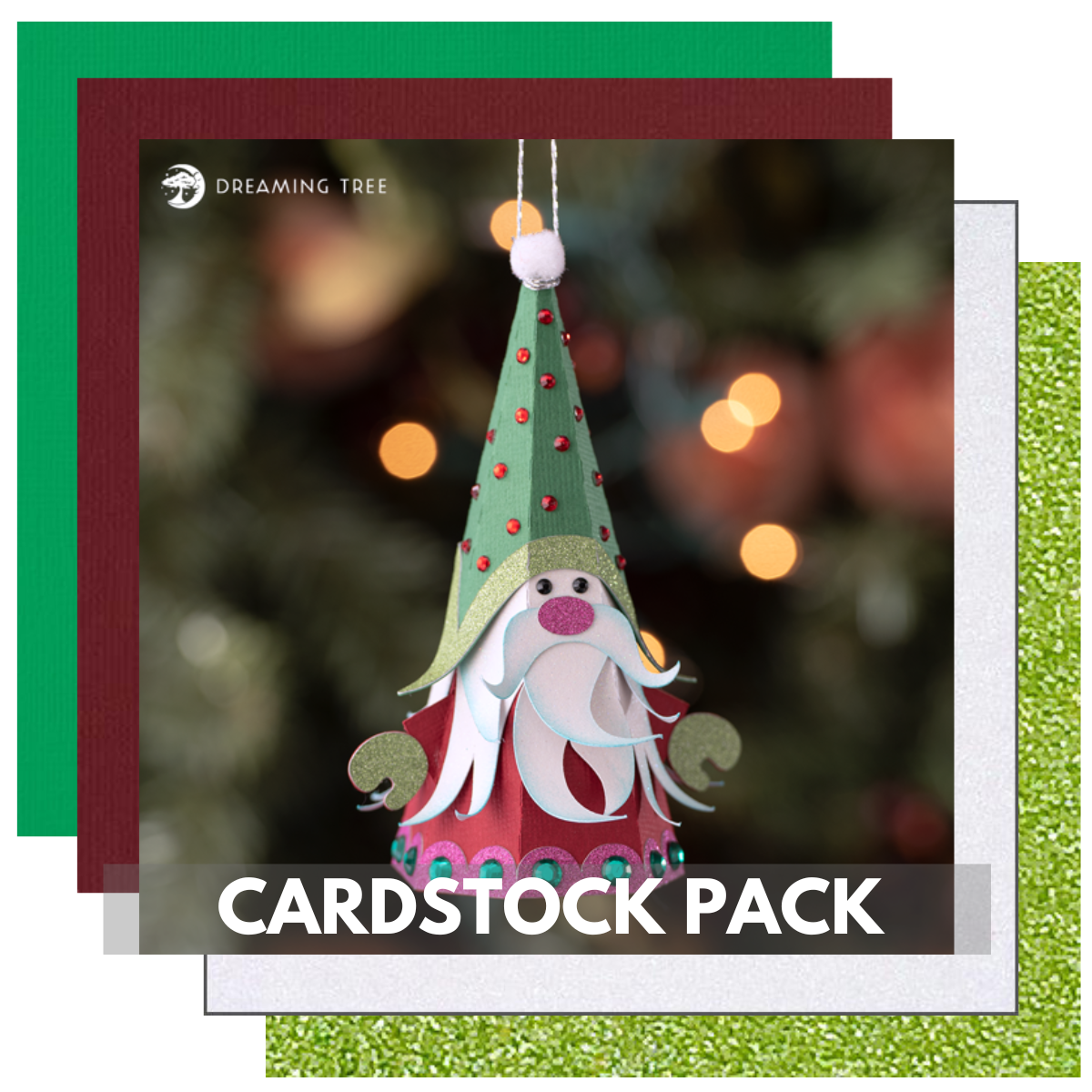 Gnome Ornament Cardstock Kit from Dreaming Tree