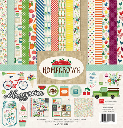 HOMEGROWN 12x12 collection kit celebrating the goodness of life at home - by Echo Park Paper Co.