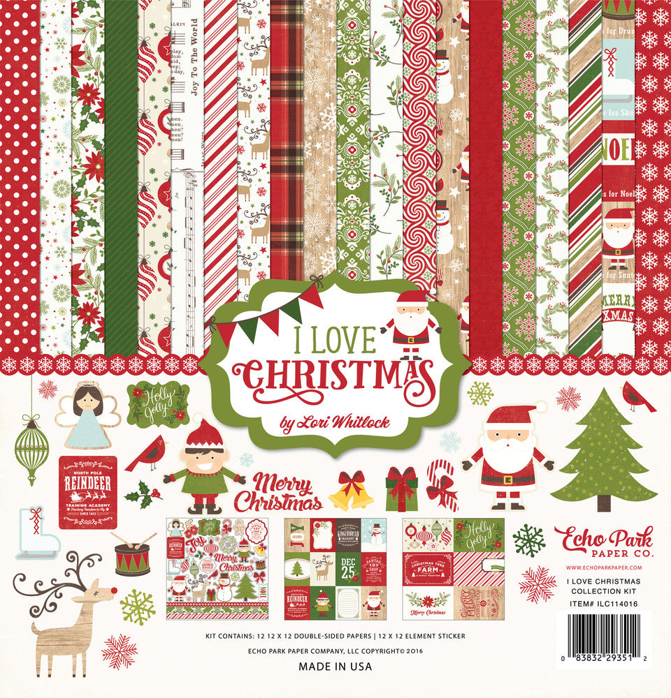 I LOVE CHRISTMAS 12x12 Collection Kit - Echo Park