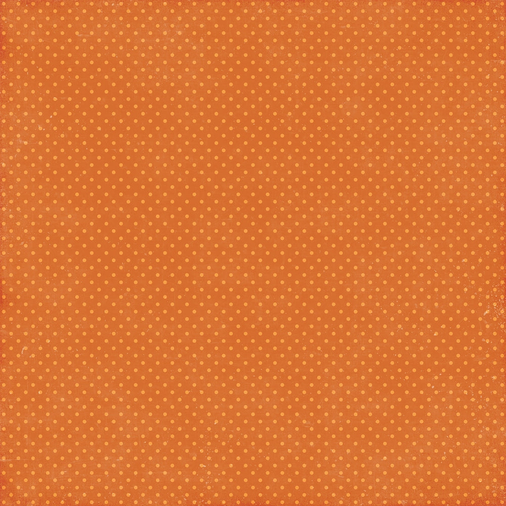 Side B - light orange on orange tiny polka-dot pattern